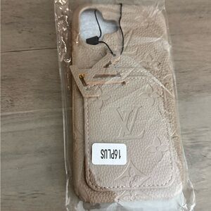 Louis Vuitton Beige Monogram Phone Case for 16 Plus